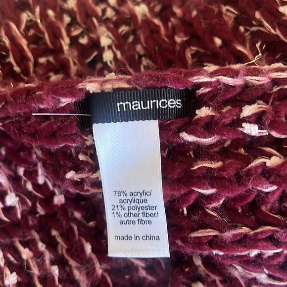 Maurice’s Infinity Scarf/Cranberry Marled/EUC - Picture 3 of 3